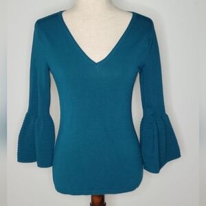 Teal New York & Company Bell sleeve sweater XS